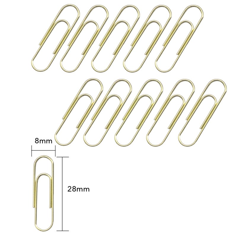 kootiko Gold Cute Paper Clips Small, 300 Pcs Smooth Stainless Steel Paperclips Small for Office, School, Home Supplies Wedding Women Girls Kids Students (1 inch/ 28mm) - Image 2